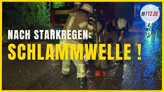 Einsatz nach Starkregen Schlammwelle im Dorf Bach reißt Feldweg mit [upl. by Shank]