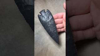 Making a Sharkskin Obsidian Spearhead [upl. by Leanatan]