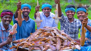 SHARK FISHES  Tiny Shark Fish Recipe Cooking in Village  Sura Meen Kulambu  Shark Fish Recipes [upl. by Amedeo]