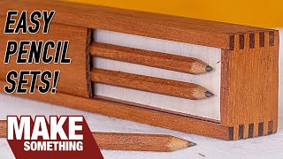 How to Make Solid Wood Pencil Sets  Easy Woodworking Project [upl. by Arundel]