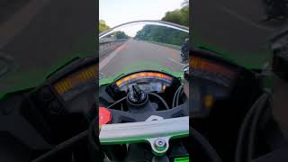 PURE SOUND ZX10R Top Speed 300 kmh  BMW S1000RR Race On German Autobahn shorts kawasaki bmw pov [upl. by Ehgit]