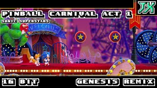 16BitGenesisPinball Carnival Zone Act 1  Sonic Superstars [upl. by Demona192]