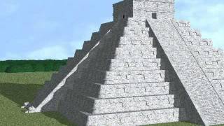 3D Simulation of Equinox Snake Shadow on Kukulcan Pyramid [upl. by Bald]