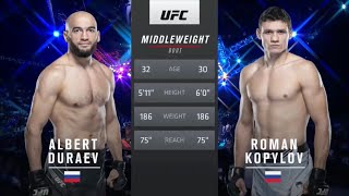 UFC 267 Kopylov vs Duraev Full Fight Highlights [upl. by Ennagrom]