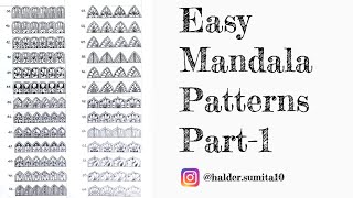 100 Easy Mandala Patterns For Beginners Part1 [upl. by Let]