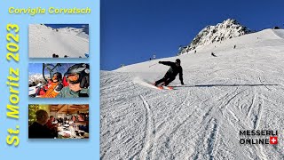 2023 St Moritz Engadin Skifahren Corviglia Corvatsch [upl. by Meekahs]