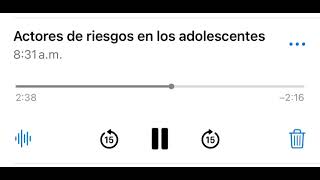 Actores de riesgos en los adolescentes [upl. by Eerahs]