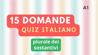 Plurale dei sostantivi Quiz italiano challenge learnitalian [upl. by Ahsinel]