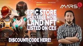 MARS 4  Epic Store Playable Now Land NFT MARS4 LISTED on CEX [upl. by Ecirrehs597]