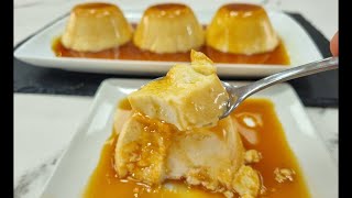 FLAN MUY CREMOSO SIN HUEVOS SIN HORNO Y EN 10 MINUTOS Delicioso flan de vainilla muy fácil [upl. by Aimar389]