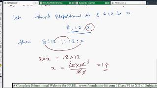 How to find fourth  third and mean Proportion  Class 8 Maths ICSE [upl. by Dranoc286]