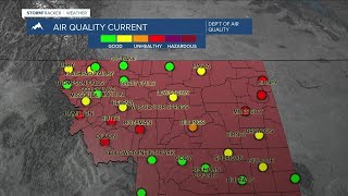 Q2 Billings Area Weather Wildfire smoke will continue to cause poor air quality Tuesday [upl. by Ydnolem]