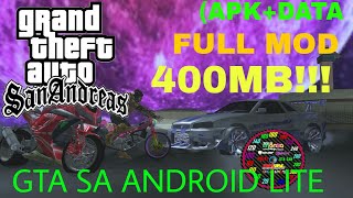 GTA SA LITE APKDATA FULL MOD 400MB [upl. by Blight]