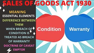 Condition And Warranty I Difference between condition and warranty I Caveat Emptor [upl. by Analart604]