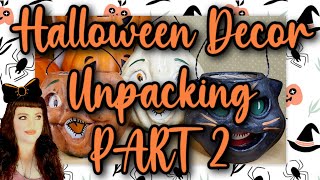 PART 2 🎃Halloween🎃 Decor Unpacking Rae Dunn Johanna Parker amp More Vintage Style amp Retro Halloween [upl. by Haldas]