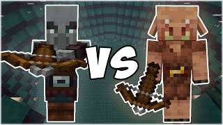 Pillager vs Piglin  Minecraft Mob Battle [upl. by Newcomer]