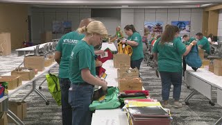 Sammons Financial Group hosts 400 backpack packing event for central Iowa students [upl. by Tresa655]