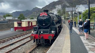 The Welsh Mountaineer Hauled by LMS Black Five No 44932 010823 [upl. by Htezzil]