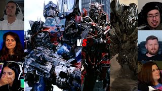 Optimus Prime vs Sentinel Prime amp Megatron  Dark of the Moon  Reaction Mashup  transformers [upl. by Adehsar]