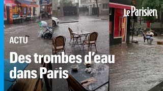 Terrasses et rues inondées  les images impressionnantes de lorage en ÎledeFrance [upl. by Onibag]