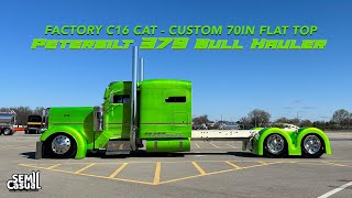 Flat Top 70in Peterbilt 379 w factory C16 CAT [upl. by Hayilaa56]