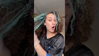 TRYING TEAL HAIR curlyhair hairstyletutorial grwm [upl. by Iorgo]