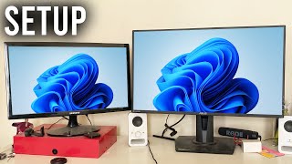 How To Connect Two Monitors To One Computer  Full Guide [upl. by Anrym]