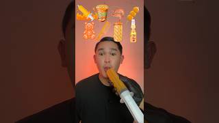 Random Orange Food Mukbang 🤪✨ [upl. by Llennahs356]