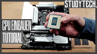 Intel CPU einsetzen Sockel 1700  Prozessor einbauen 4KDeutsch studytech [upl. by Johathan]