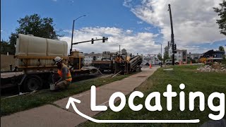 Installing conduit for fiber  I locate the drill head 4 [upl. by Barclay]