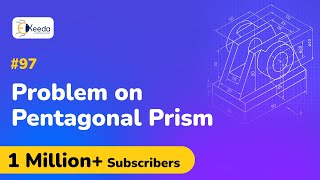 Pentagonal Prism Problem No1  Section of Solids  Engineering Drawing [upl. by Ednil]