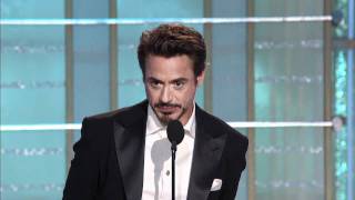 Robert Downey Jr receiving Golden Globe [upl. by Peacock]