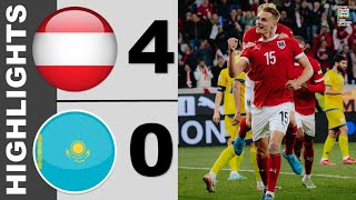 Österreich  Kasachstan 40 Highlights  UEFA Nations League  20242025 [upl. by Annatnom]