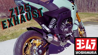 Kawasaki Z125 Yoshimura Exhaust  Cold Start  Revs [upl. by Bik]