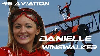 4Kᵁᴴᴰ 4K UHD DanielleHughesWingwalker from 46 Aviation The Original Wingwalking all over the Plane [upl. by Safir]