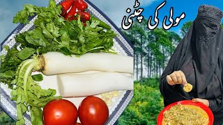 Mooli Ki Chutney Recipe  Punjab Special Recipe  Chutney Recipe By Yasmeen With Kitchen [upl. by Ateuqram]