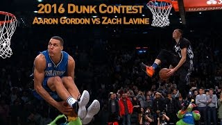 Zach LaVine and Aaron Gordons AWESOME 2016 Slam Dunk Duel [upl. by Ramiah722]