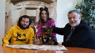 Marley il supercane cieco giornalista per un giorno in visita al Tirreno [upl. by Rot]