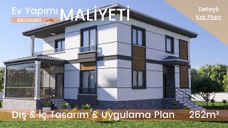 2021 Yeni Tasarımı İle Sadeliğin İhtişamı Dubleks Ev Modeli  Ev Yapımı Maliyeti İle [upl. by Enait]