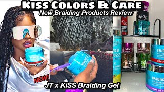 You NEED this New Braiding Gel  JT x Kiss Colors amp Care Braiding Products Review [upl. by Eyllib]