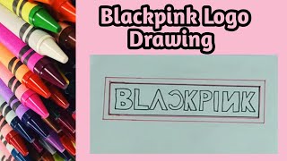 How to draw blackpink logoBlackpink logo drawingBlackpink drawingdrawing blackpink art bts [upl. by Fife976]