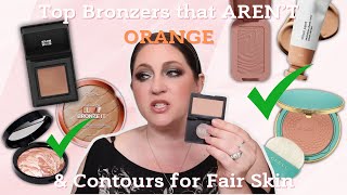 My FAVORITE NOT ORANGE Bronzers amp Contours ACTUALLY Made for Fair Skin Tones [upl. by Norehc]