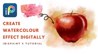 How To Create Watercolour Effect on Ibispaint X  Tutorial  Painting Process  Brush Details [upl. by Anivlis]