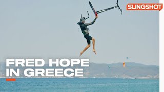 Kiteboarding in Greece with Slingshot Team Rider Fred Hope [upl. by Mame485]