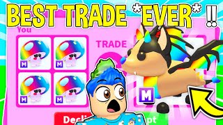 I Traded My MEGA NEON MUSHROOM FRIEND In Adopt Me Roblox  Adopt Me Trading LEGENDARY Garden Pet [upl. by Orlosky]