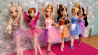 Ballet show  Elsa amp Anna are ballerinas  Barbie  nice dresses  dancing [upl. by Imrots]