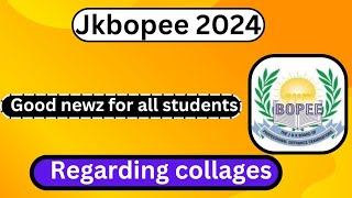 jkbopee biggest updates for students★☆  college admission★ [upl. by Acinna]