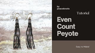 Round Even Count Peyote  Fringe Beaded Earrings [upl. by Snahc]