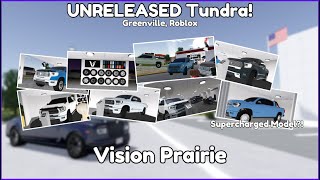 UNRELEASED Toyota Tundra Vision Prairie  Greenville Roblox [upl. by Anirres664]