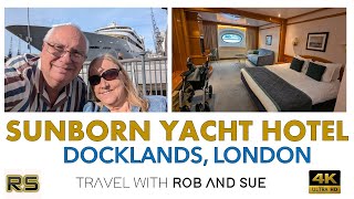 SUNBORN YACHT HOTEL LONDON  CLASSIC RIVER VIEW CABIN REVIEW [upl. by Aneba]